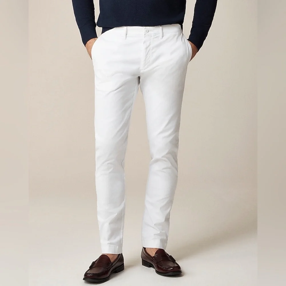J.Crew 484 Slim-fit stretch chino pant in white size 30x32 NWT